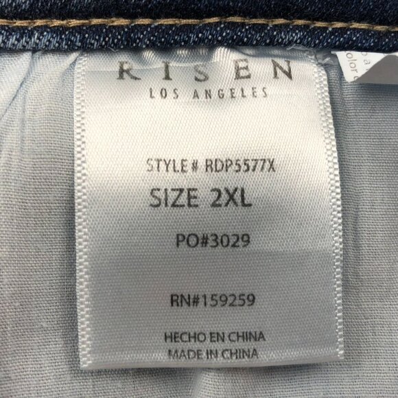 NWT Risen Jeans Womens Felecia Jeans Size 2XL High Rise Straight Leg Blue Denim - Picture 15 of 16